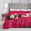 Soft Blanket Travel Office B-Bettys Boops Merry Christmas Throw Blanket  Flannel Bedspread For Couch Chair Novelty Sofa Bed