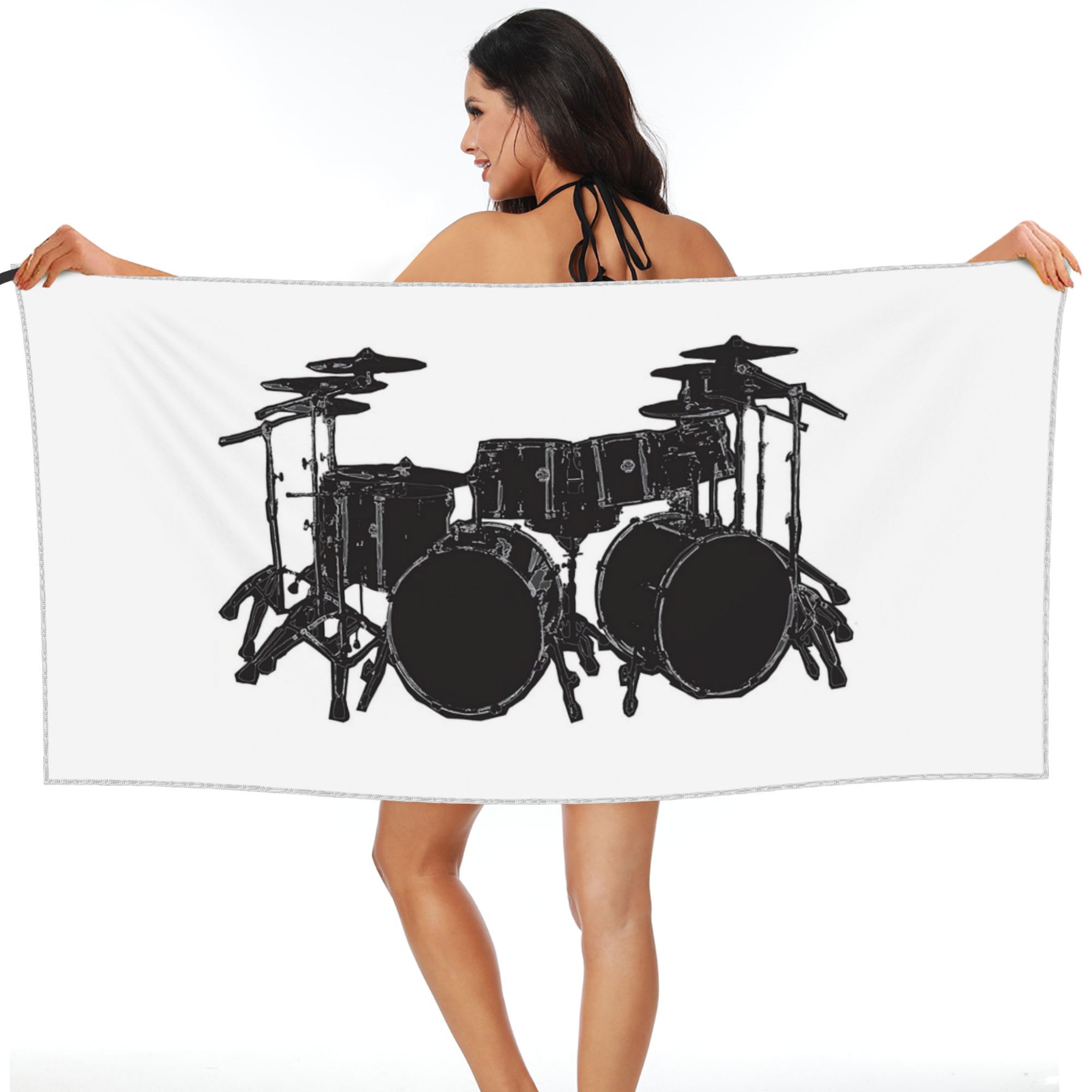 Jmg Household Supplies Drum Kit Beach Towel Soft Microfiber Quick Dry Absorbent Quick Towels For Yoga