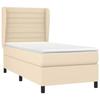 3128002 vidaXL Divan Bed with Mattress Cream 80x200 Cm Fabric