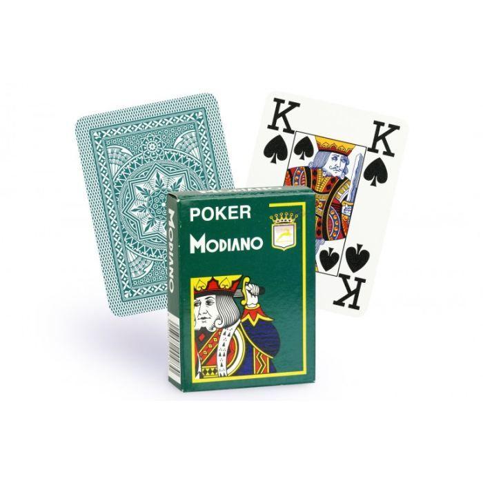 Jeu de cartes Modiano 100% plastique 4 index - Marque MODIANO - Couleur verte