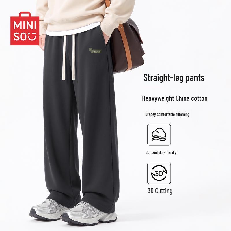 MINISO Men's American Style Casual Straight-Leg Sweatpants