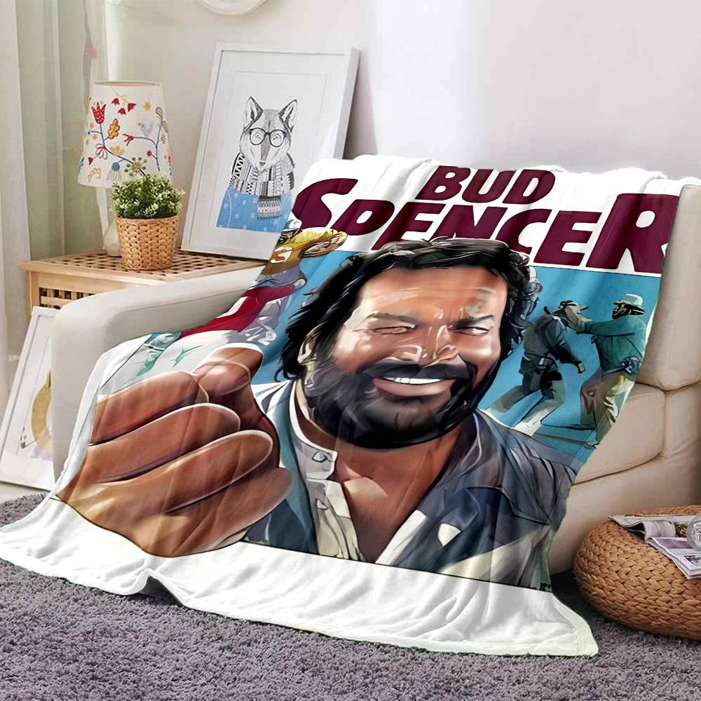 1pc Blanket - Terence Hill and Bud Spencer Print Design,Lightweight Blanket for Sofa,Bed- Soft &Warm,Gift for All Seasons