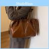 Color Vintage Solid Large Capacity Underarm Tote Bag For Daily And Travel