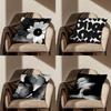 Black White Art Pattern  Pillow Case For Room Sofa Cushion Cover Suitable For Home Bedroom Decoration And Protector