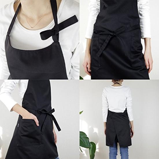 fabrizm Made in Japan Work Apron Short Length Twill Black 1492zbk T/C