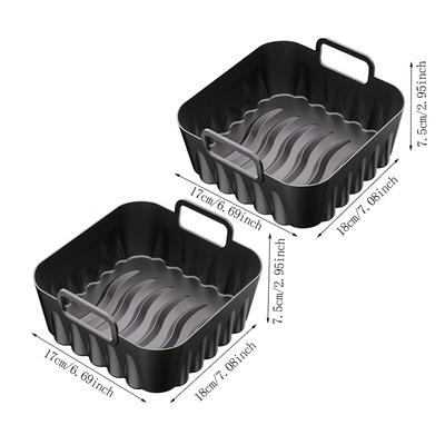 Stampo Quadrato in Silicone per Friggitrice ad Aria per COSORI 67.63oz Midea 67.63oz Riutilizzabile in Silicone per Alimenti Accessori da Cucina per Friggitrice ad Aria