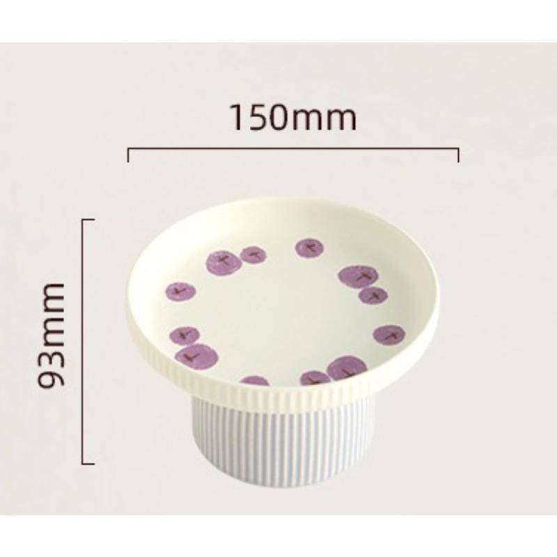 High Aesthetic Ceramic Cat Bowl with High Feet Anti Knock and Neck Protection Small and Fresh Drinking Bowl
