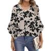 Blouses For Women Dressy Casual 3/4 Length Sleeve Womens Tops V Neck Tshirts Shirts With Flared Sleeve