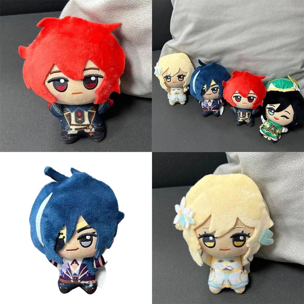 Genshin Impact Plush Doll Pendant Venti Lumine Soft Stuffed Keychain Gift