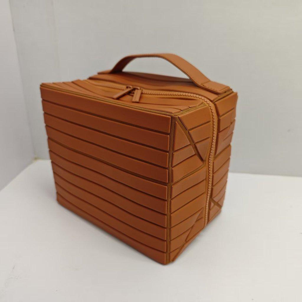 

Pvc Travel Makeup Bag With Striped Design And Foldable Function For Daily Use