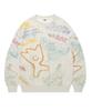 WACKY WILLY Graffiti Graphic Sweatshirt Oatmeal
