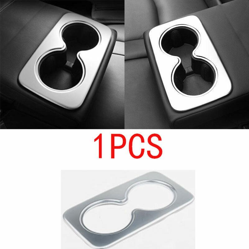Rear Water Cup Panel Cover Trim ABS Matte Silver Fit For Cadillac XT5 2016-