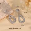 Minimalist Water Drop & Trapezoid Square Earrings - Retro Studs for Women
