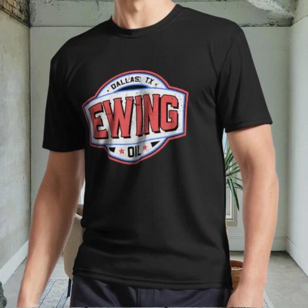

Новая черная мужская футболка Ewing Oil Active Logo, смешной дизайн, размеры от S до 5XL M