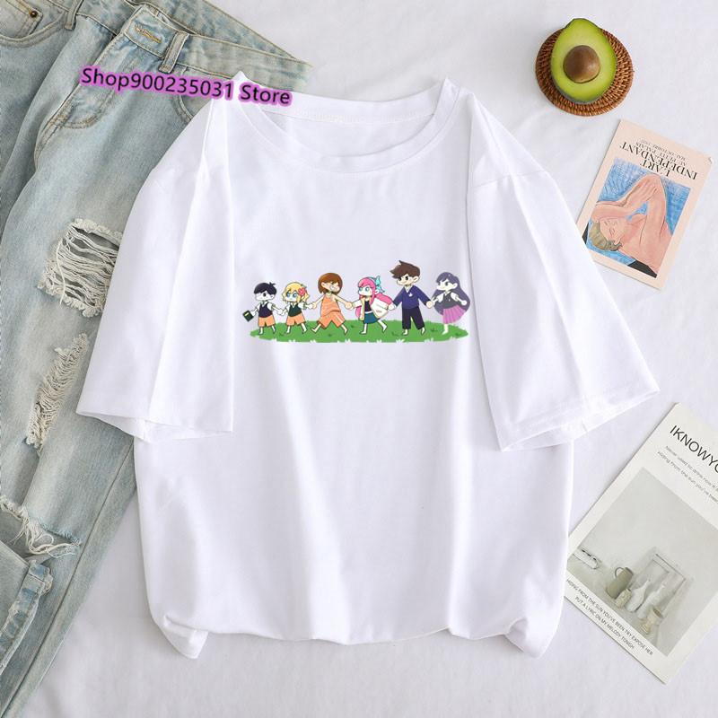 Tričko pro ženy Letní topy Omori Oblečení Ženy Potisk Estetické Streetwear Tričko Ulzzang Tričko Tumblr Omori Dámské