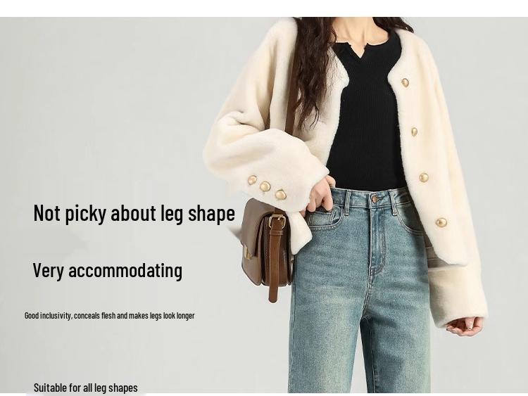 Women's Slim Fit Elastic High Waist Wide Leg Jeans - Spring/Autumn 2025 Edition