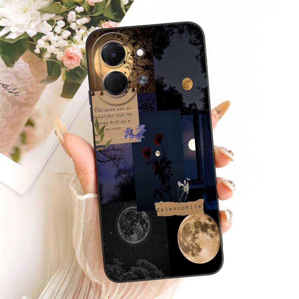 Phone Case For Tecno Spark Go 3 KN3 Cover For Techno Spark Go 3 Casing Aesthetic Luxury Fashion Flowers Kawaii Cute Painted