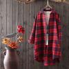 Sunscreen Plaid Shirt Women's Long-sleeved Jacket Loose Student Mid-length Shirt