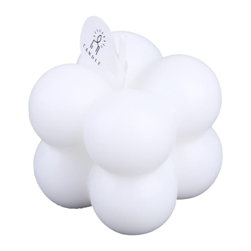 

Маленькие ароматизированные восковые свечи в форме мини-кубов и пузырьков для дома, спальни, свадьбы, фестиваля, вечеринки, украшения, эстетики белый