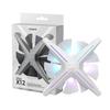 ALSEYE X12 Case Fan ARGB PWM Computer Air Cooling PC High Performance Quiet Operation 120mm RGB Reverse Blade Exhaust (White, Fan)