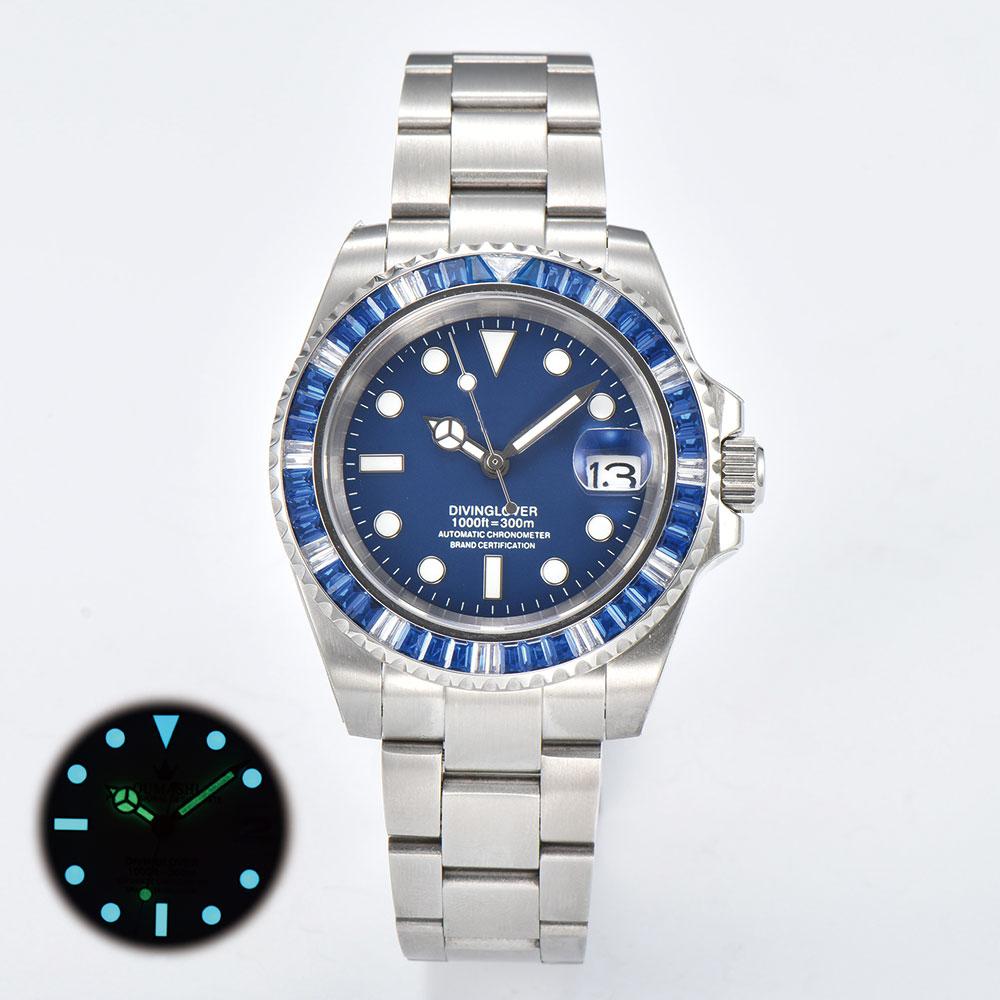 40mm Luxury Diving Men`s Watch NH35