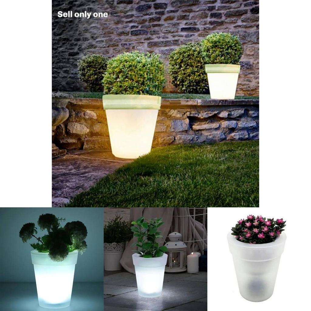 Solar Garden Planter Light With Waterproof Led Lamp For Yard And Patio Decor