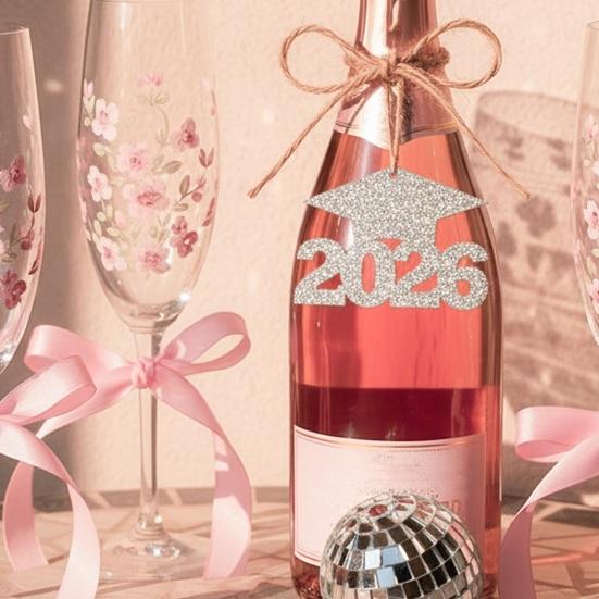 2026 Graduation Decorations Graduation Party Table Centerpiece with Hanging Cards & Decorative Toppers Ceremony Theme Decor Set for Dining Table