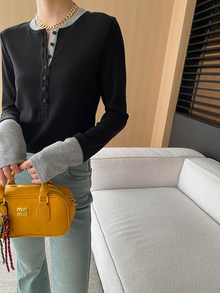 Sinan American Old Money Style Buttoned Slim T-Shirt SN6856