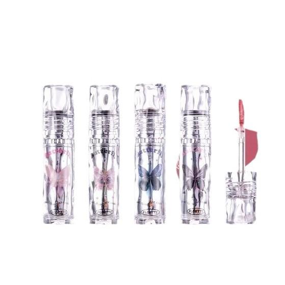 FLORTTE/Floria Lip Lacquer: Stunning Melia Water Light Lipstick - Transfer-Resistant Cup Mirror Gloss.