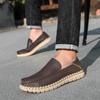 Handmade Genuine Leather Men Shoes Comfortable Casual Shoes For Men Loafers Moccasins Men Flats Shoes Driving Shoes Large Size 38-46