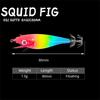 Shrimp 80mm 7g Squid Jig with Sound Beads Horizontal Artificial Calamar Wood Shrimp Webfoot Slow Sinking Lure Sea Fishing