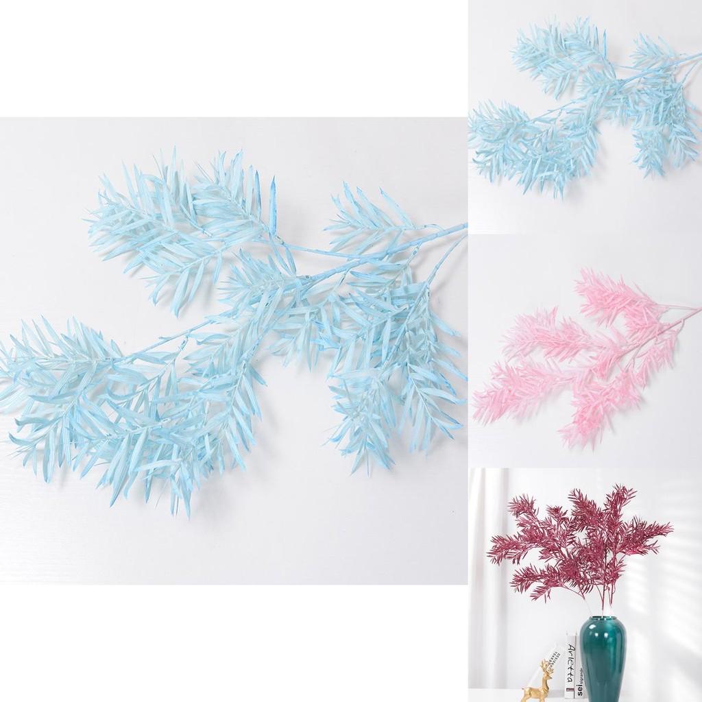 Realistic Plastic Frosted Bamboo Leaf For Marriage Ceremony And Outdoor Photography Props