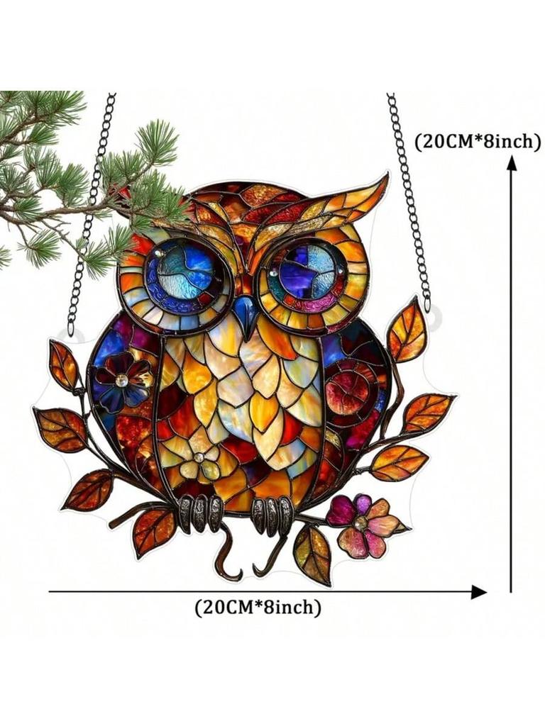 1pcs colorful owl pendant, suitable for home, living room, and bedroom decoration. It is a perfect gift for animal lovers,