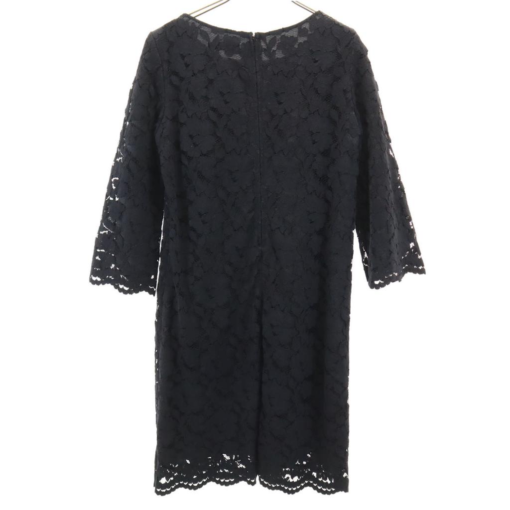 UNITED ARROWS Made In Japan Total Race Long Sleeve Knee-length Dress 40 Women Used