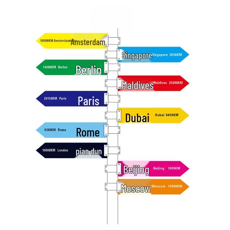 Dual-Directional Pole Sign