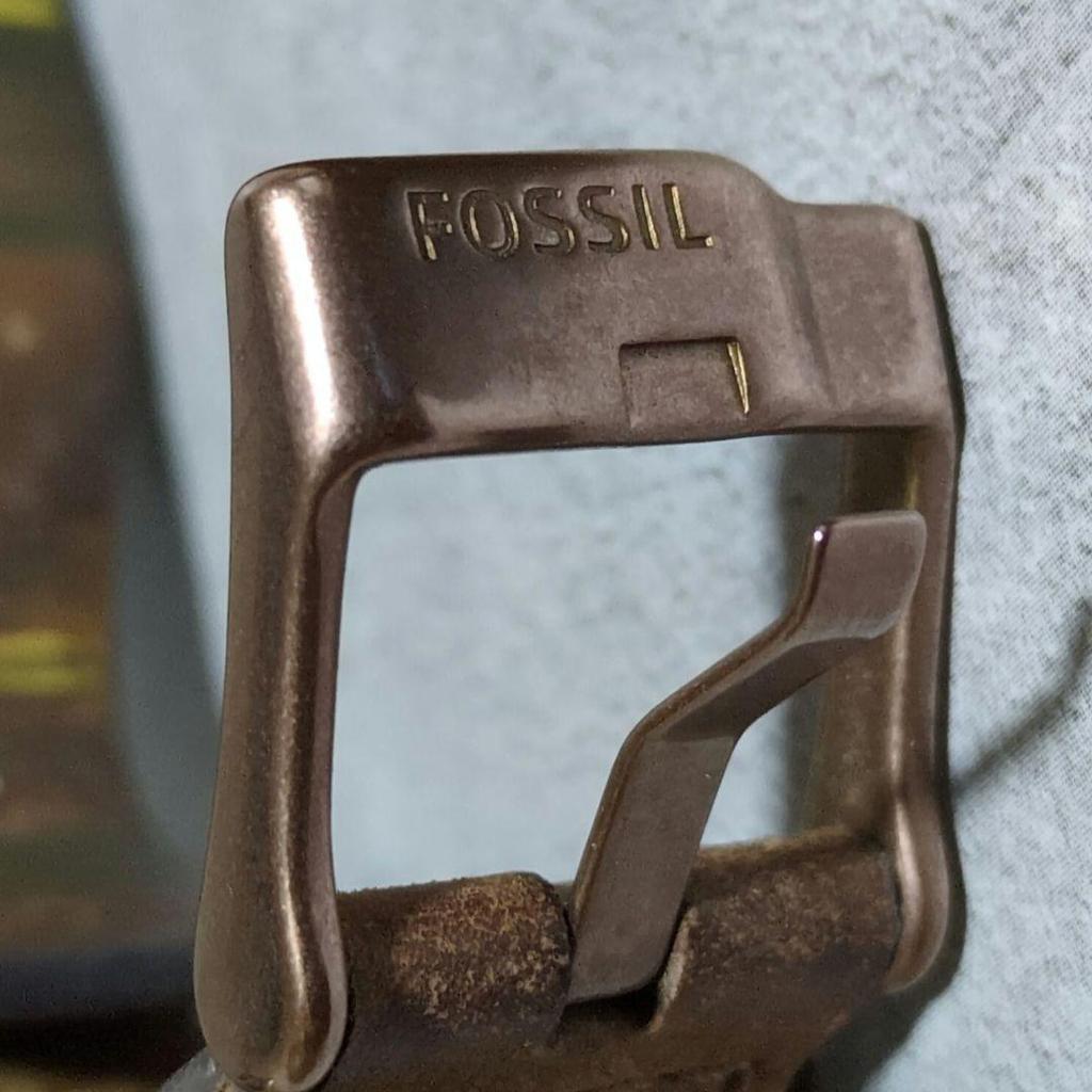 Used 00s [FOSSIL] Big Tick/BG-2194/Leather Band/Y2K/Genuine Leather/Archive/Vintage/Fossil