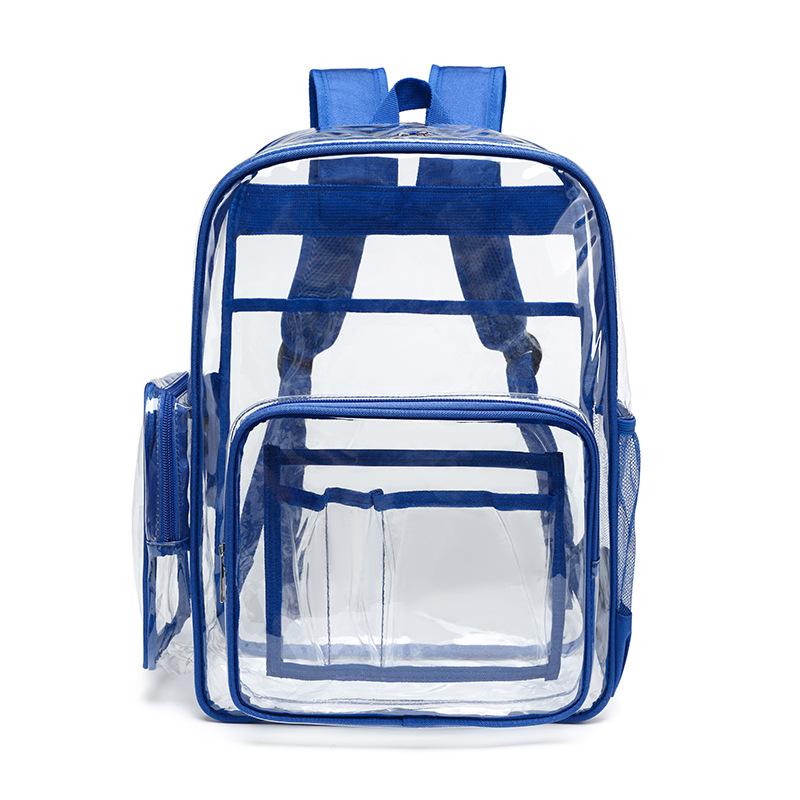 Large Capacity Waterproof Transparent PVC Backpack for Students and Travelers