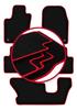 Velour Floor Mats with Red Edge For: Dodge Durango III 7-seater (2010-2020)