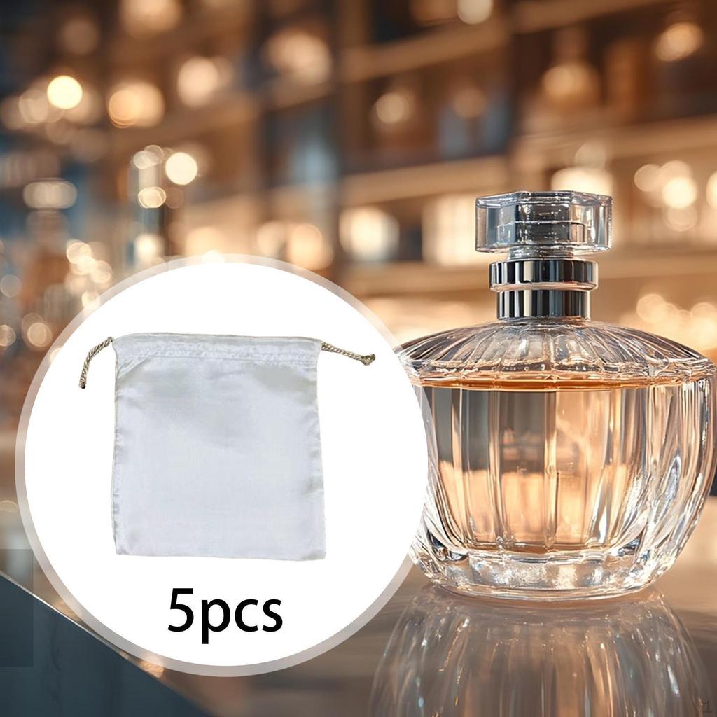 5 Stück Staubschutz Aufbewahrungsbeutel, Reisebeutel mit Kordelzug, Satin-Geschenktüten zur Verpackung