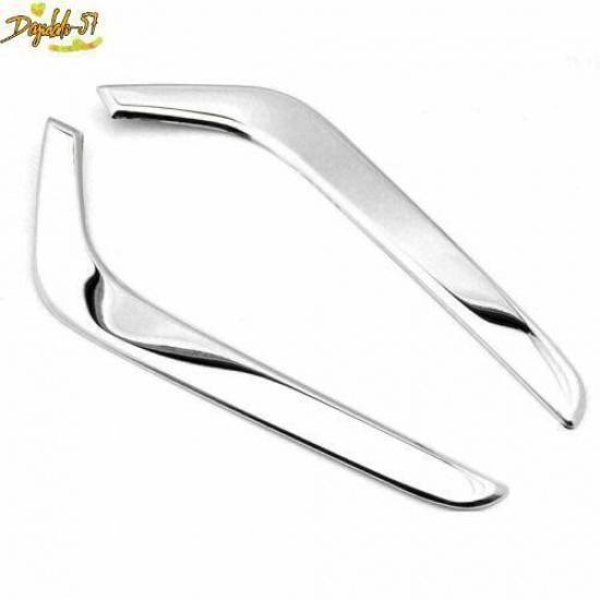 Front Fog Light Lower Cover Eyelid Trim Chrome For Honda CR-V CRV 2017 2018-