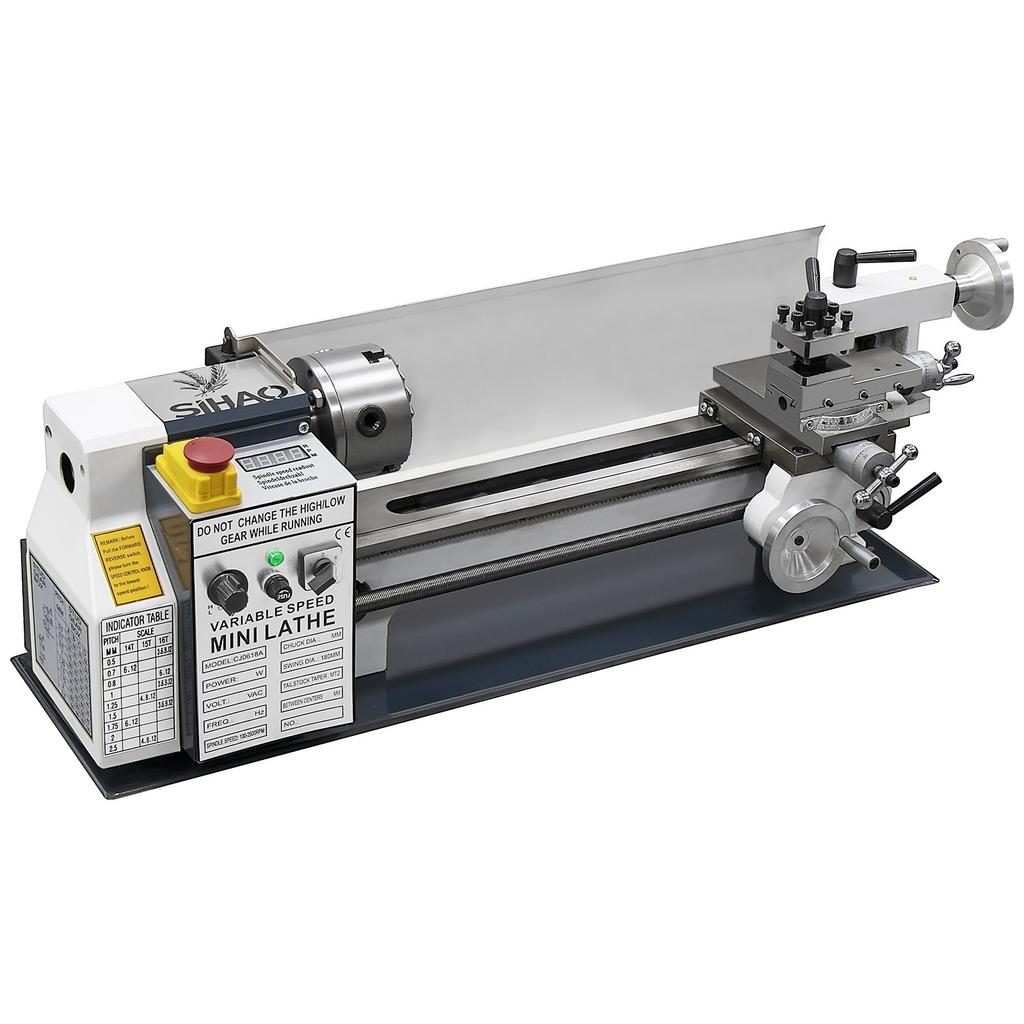220V Draaibank 180*350MM Kunststof Tandwielen zonder Gereedschapsteun en Center Frame