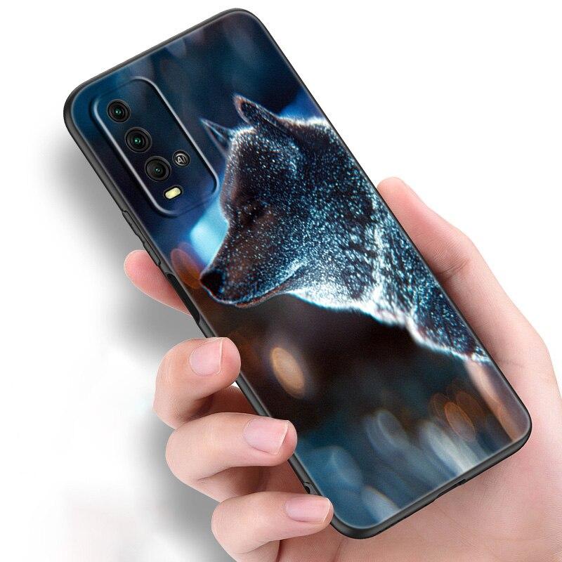 

Силиконовый чехол для телефона с рисунком волка для Xiaomi Redmi Note 11 10 9 8 Pro 11T 10T 10S 9S 8T 9 9A 9C 9T, черный мягкий чехол Redmi Note 8 T