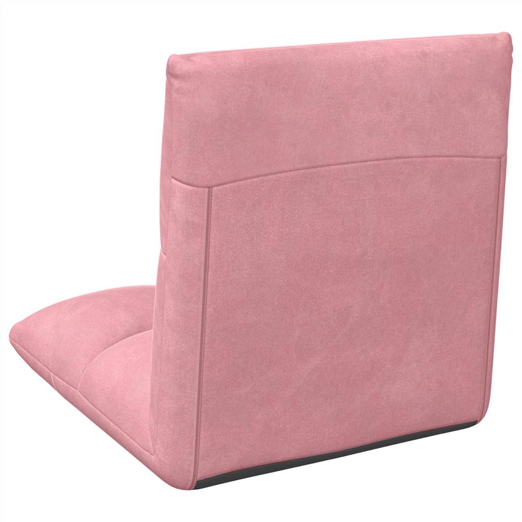 Adjustable Floor Chair Pink Velvet