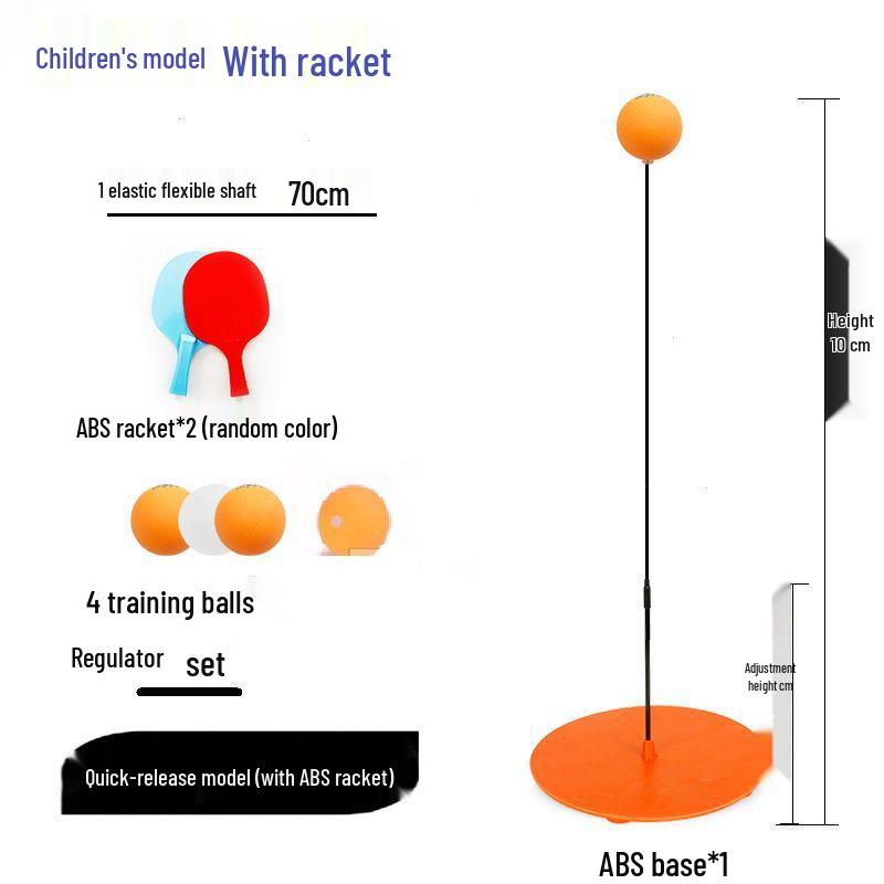 Children's Indoor Ping Pong Trainer Set with Elastic Soft Shaft Racket: Perfect for Solo or Parent-Child Play