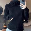 Autumn and Winter Fleece Stand-up Collar Sweater Jacket Women's Spring and Autumn Slim-fit Plus Fleece Jacket Liner