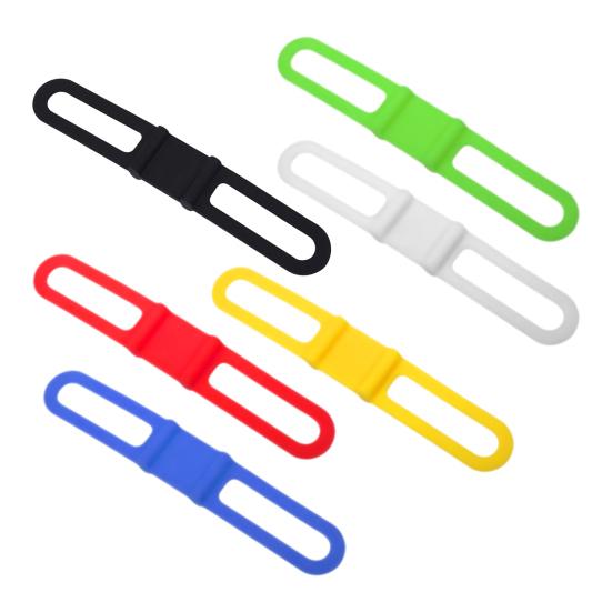 3Pcs Bicycle Light Rubber Band Fine Workmanship Flexibility Heavy-duty Multifunctional  Bicycle Silicone Band for Bike