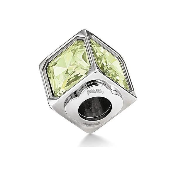 Perle de verre - Folli Follie - 3P16F008CE - Vert - Argent 925 - 1 cm