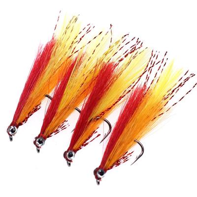 Bimoo 4PCS #6 Streamer Fly Minnow Bait Fish Artificiale Trota Esca per la pesca a mosca
