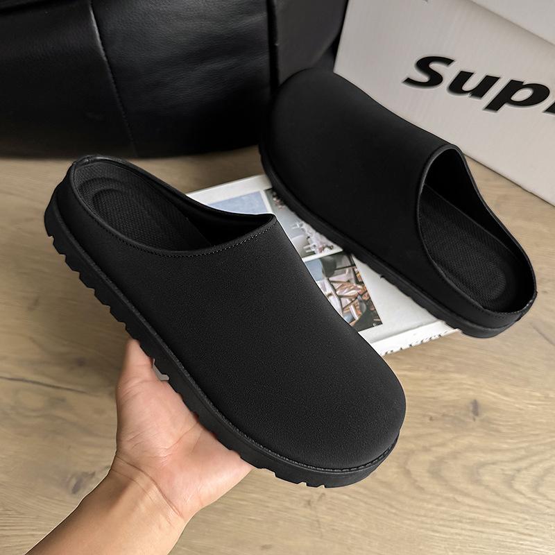 Men's Fashion Bag Head Slippers Trend High Quality Thick-soled Half-drag Sandal Casual Men Shoes Beach Slipper Zapatos De Hombre