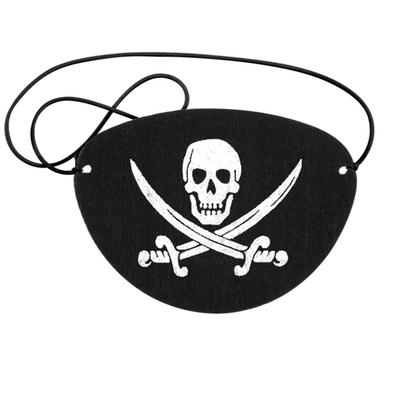 6 szt. Pirackie opaski na oko filcowe opaski na jedno oko szkielet kapitana opaski na oko na Halloween Boże Narodzenie pirat